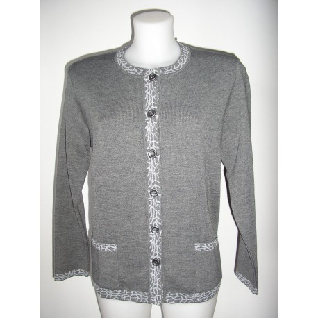 Chaqueta de mujer gris con bolsillos Juper