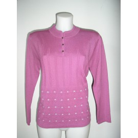 JERSEY CUELLO MAO DE MUJER CON BOTONES 