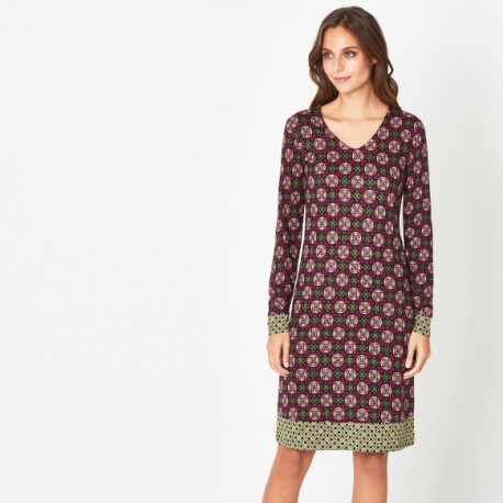 VESTIDO ESTAMPADO MIDI MUJER