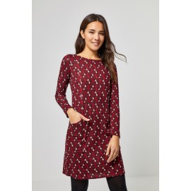 Vestido de mujer Surkana de manga larga estampado