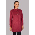Chaqueton largo de mujer antelina manga larga mujer chema blanco