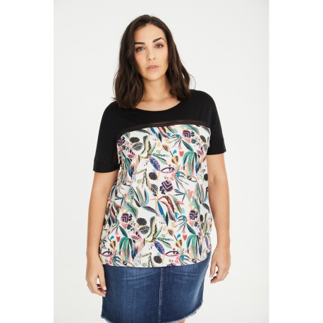 BLUSA TROPIC MIX CANESÚ BLUSA TROPIC MIX CANESÚ MUJER SPG-JENUAN