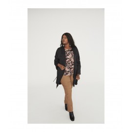 GABARDINA NEGRA  MUJER SPG JENUAN TALLAS GRANDES +COLORES