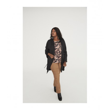 GABARDINA NEGRA  MUJER SPG JENUAN TALLAS GRANDES +COLORES