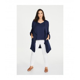 GABARDINA AZUL MARINO  MUJER SPG JENUAN TALLAS GRANDES +COLORES