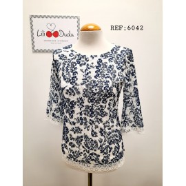 CAMISETA ENCAJE MUJER LILI DUDU