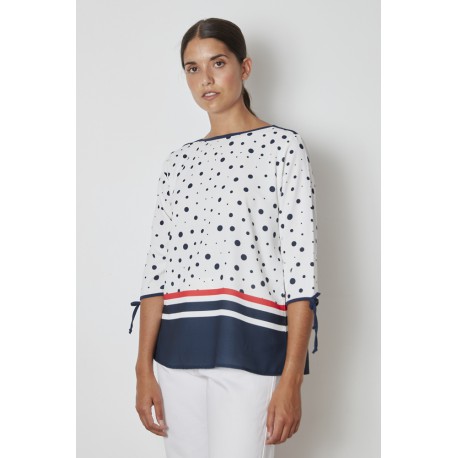 BLUSA TOPOS Y RAYAS  MUJER GALMALLA