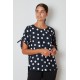 BLUSA TOPOS NEGRA  MUJER GALMALLA