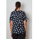 BLUSA TOPOS NEGRA  MUJER GALMALLA