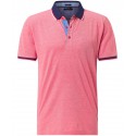 POLO ROJO BICOLOR  CON BOLSILLO PIERRE CARDIN HOMBRE 