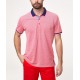 POLO ROJO BICOLOR  CON BOLSILLO PIERRE CARDIN HOMBRE 