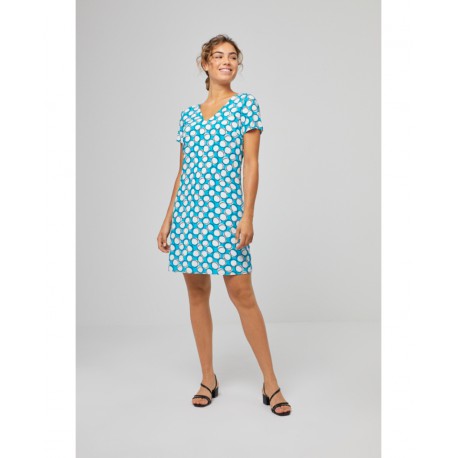 VESTIDO MIDI TURQUESA MUJER SURKANA