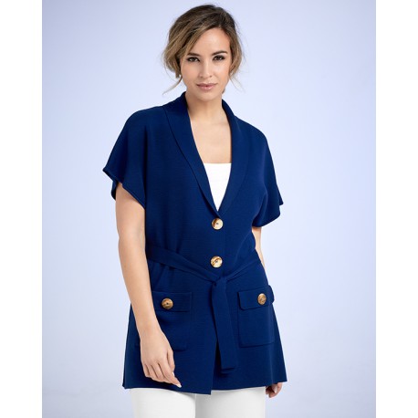 CHAQUETA SMOKING CINTURON MUJER TACHY ZUCCA ´+COLORES