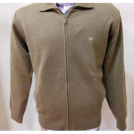 Chaqueta de punto con cremallera de hombre Brown Jury +colores