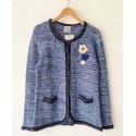 CHAQUETA DE PERLE BORDADO MUJER ELVET+COLORES