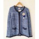 CHAQUETA DE PERLE BORDADO MUJER ELVET+COLORES