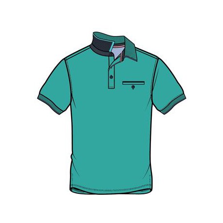 POLO VERDE CON BOLSILLO HOMBRE LOSAN