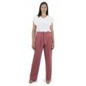 Pantalón de mujer con detalle de pinzas y lazada +colores