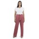 Pantalón de mujer con detalle de pinzas y lazada +colores