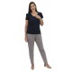 CAMISETA AZUL MARINO LISA DOBLE CANESU MUJER BOGUAR