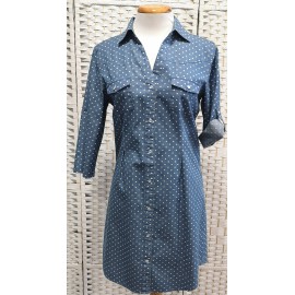 VESTIDO CAMISERO TOPOS MUJER ROBERTO BASSI WOMAN