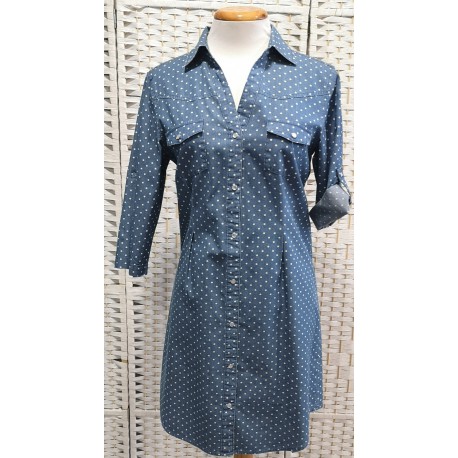 VESTIDO CAMISERO TOPOS MUJER ROBERTO BASSI WOMAN