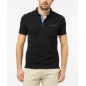 POLO NEGRO  CON BOLSILLO PIERRE CARDIN HOMBRE 