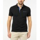 POLO ROJO BICOLOR  CON BOLSILLO PIERRE CARDIN HOMBRE 