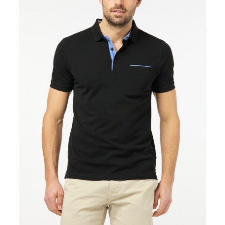 POLO ROJO BICOLOR  CON BOLSILLO PIERRE CARDIN HOMBRE 