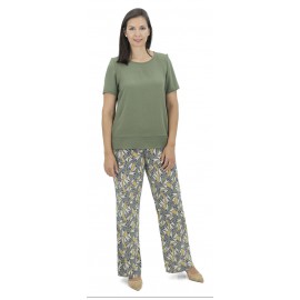 PANTALON ESTAMPADO ANCHO MUJER BOGUAR