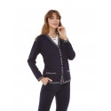 CHAQUETA PERLE AZUL MARINO MUJER CON BOLSOS