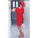 VESTIDO PIQUE ROJO MUJER CHEMA BLANCO