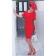 VESTIDO PIQUE ROJO MUJER CHEMA BLANCO
