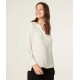 Blusa de mujer de manga larga con tapeta tipo polo   , de Paz Torras