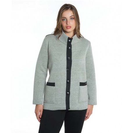 Chaqueta de mujer con cuello chimenea y bolsillos zerp
