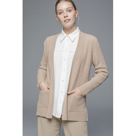 CARDIGAN DE PUNTO PERLADO CON BOLSILLOS ZUCCA +COLORES
