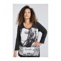 CAMISETA CHICA NEGRA SPG JUNUAN TALLAS GRANDES