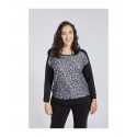 CAMISETA ESTAMPADA COMBINADA SPG JUNUAN TALLAS GRANDES