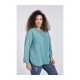 CAMISA AZUL BÁSICA BOMBA MUJER SPG-JENUAN TALLAS GRANDES