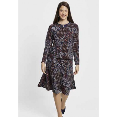 FALDA ESTAMPADA LANOSA MUJER BOGUAR 