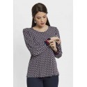 BLUSA ESTAMPADA CON PUÑOS DE CANALE MUJER BOGUAR