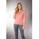 Jersey de mujer gris con cuello polo y manga larga Juper