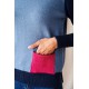 JERSEY DE PUNTO AZUL CON BOLSILLO MUJER