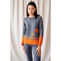 JERSEY DE TRICOT GRIS MUJER