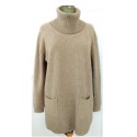 Jersey de mujer oversize de manga larga camel Roberto Bassi Woman
