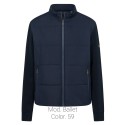 Parka guateada con mangas de punto azul marino Pertegaz