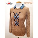 CAMISETA PANA MOSTAZA CON CUELLOS 