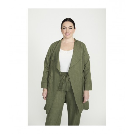 GABARDINA FLUIDA KAKI SPG TALLAS GRANDES