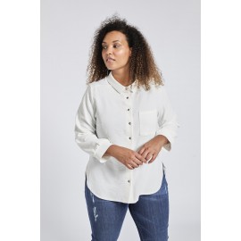 CAMISA BLANCA BOMBA MUJER SPG-JENUAN TALLAS GRANDES