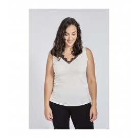 TOP PUNTILLA BLANCO SPG-JENUAN MUJER TALLAS GRANDES